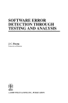software error detection through testing and analysis