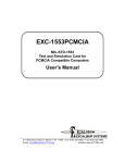 EXC-1553PCMCIA User`s Manual, Rev C