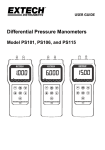 Extech PS106 Differential Pressure Manometer Manual
