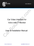user manual for Volvo video interface
