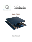 Position Control and Earthquake Analysis Shake Table II User Manual