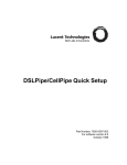 DSLPipe/CellPipe Quick Setup - Alcatel