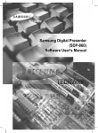 SDP-860 Software Manual - SamsungPresenterUSA.com