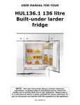 HUL136.1 136 litre Built-under larder fridge