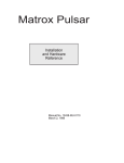 Chapter 6: Matrox Pulsar hardware reference