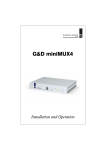 G&D miniMUX4 | Installation and Operation