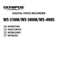 olympus® digital voice recorder ws-510m/ws-500m/ws-400s