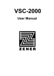 VSC 2000 User`s Manual