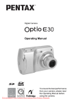 Pentax Optio E30 User Guide Manual pdf