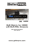 8x8 Matrix for HDMI w/8 ELR