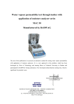 Water vapour permeability test through leather with