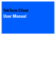TekTerm Client User Manual