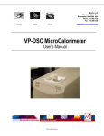 VP-DSC Microcalorimeter User`s Manual