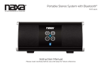 Portable Stereo System with Bluetooth® Instruction
