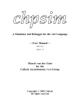 A Simulator and Debugger for the CHP Language —User Manual
