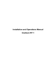 Installation and Operations Manual Claritech RT-1