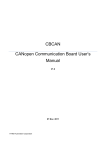 CBCAN CANopen Communication Board User`s Manual
