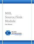 MHL Source/Sink Module User Manual