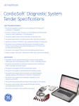 CardioSoft* Diagnostic System Tender Specifications