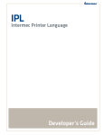 Intermec Printer Language (IPL) Developer`s Guide