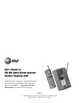 User`s Manual for 900 MHz Digital Spread Spectrum Cordless