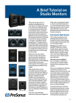 A Brief Tutorial on Studio Monitors - Revised