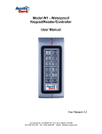 AccessGard W1 Waterproof Keypad User Guide