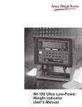 WI-150 Ultra Low-Power Weight Indicator User`s Manual