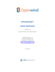 OPENWIND&reg; USER MANUAL - AWS Software
