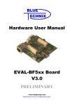 Hardware User Manual EVAL-BF5xx Board V3.0 PRELIMINARY