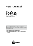 FlexScan EV2333W User`s Manual