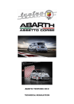 ABARTH TROPHIES 2013 TECHNICAL REGULATION