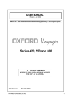 User Manual Voyager 420-55-800 _sunrise rev 1_