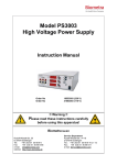 Model PS3003 High Voltage Power Supply Instruction