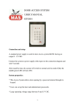 DOOR ACCESS SYSTEM USER`S MANUAL KTGS01