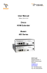 User Manual Draco KVM Extender Model: 483 Series