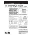 C441 Motor Insight Overload Relay (Line Powered) Product