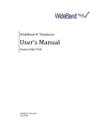 User`s Manual - WideBand Corporation