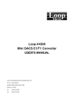 Loop-V4300 Mini DACS E1/T1 Converter USER`S MANUAL