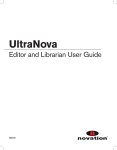 UltraNova Editor & Librarian User Guide