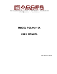 MODEL PCI-A12-16A USER MANUAL