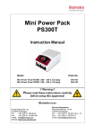 Mini Power Pack PS300T user manual (English)