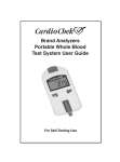 Brand Analyzers Portable Whole Blood Test