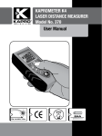 KAPROMETER K4 LASER DISTANCE MEASURER Model No. 370