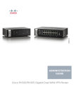 Cisco RV320/RV325 Gigabit Dual WAN VPN Router Administration
