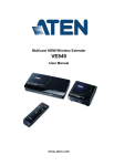 Multicast HDMI Wireless Extender User Manual www.aten.com