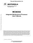 MC68302 Integrated Multiprotocol Processor User`s Manual