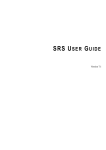 SRS USER GUIDE