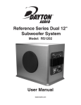 Reference Series Dual 12" Subwoofer System User Manual