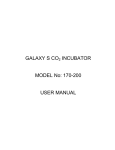 GALAXY S CO2 INCUBATOR MODEL No: 170
